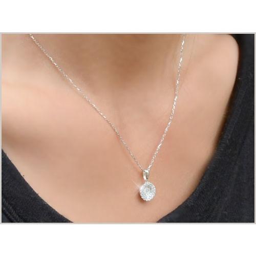 ダイヤモンド ネックレス 18金 ペンダント ダイヤ k18 ホワイトゴールドk18 18k ダイヤネックレス コイン レディース 人気  クリスマスの画像