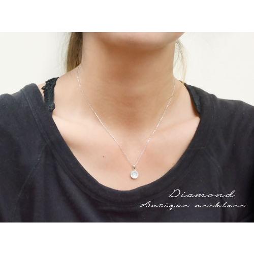 ダイヤモンド ネックレス 18金 ペンダント ダイヤ k18 ホワイトゴールドk18 18k ダイヤネックレス コイン レディース 人気  クリスマスの画像