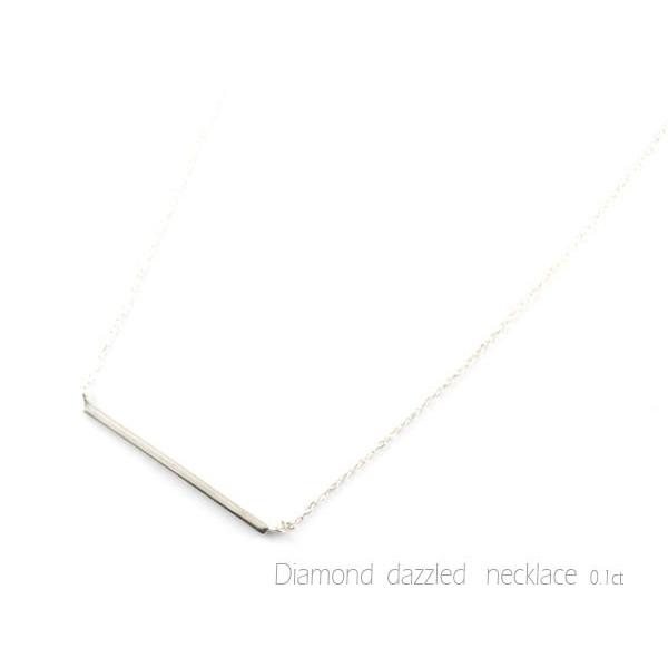 ダイヤモンド ネックレス レディース プラチナ900 0.1ct ペンダント ライン シンプル 華奢 スキンジュエリー 人気 誕生日 ホワイトデーの画像