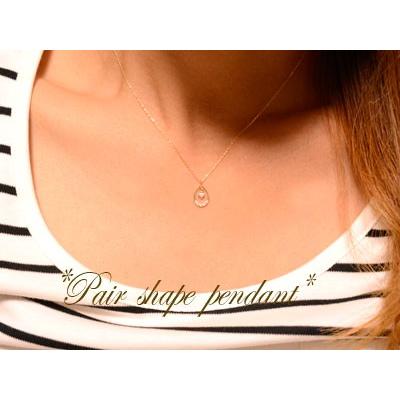 ネックレス レディース ダイヤモンド   18金  ペンダント ピンクゴールドk18 k18 つゆ 0.09ct ダイヤモンドネックレス 18k 華奢 人気  クリスマスの画像