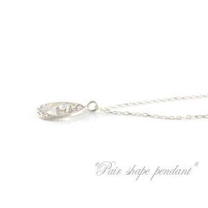ネックレス レディース ダイヤモンド   18金 ペンダント ダイヤ ホワイトゴールドk18 k18 つゆ 0.09ct ダイヤモンドネックレス  18k 華奢 人気  クリスマスの画像