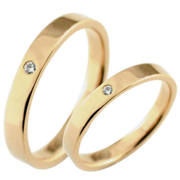 お気にいる 2本 ペア 3mm 18k K18 マリッジリング ダイヤモンド ピンクゴールドk18 指輪 リング シンプル 結婚指輪 18金 ペア リング セット クリスマス 平打ち マリッジリング 女性用リングサイズ 9号 Tin Ipb Ac Id