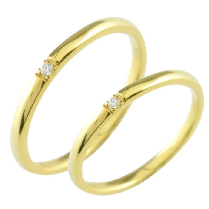 ペアリング 18金 結婚指輪 マリッジリング K18 イエローゴールドk18 ダイヤモンド 18k シンプル リング ピンキーリング 甲丸 レディース シンプル ストレート Wr125yp シエロブルー 通販 Yahoo ショッピング