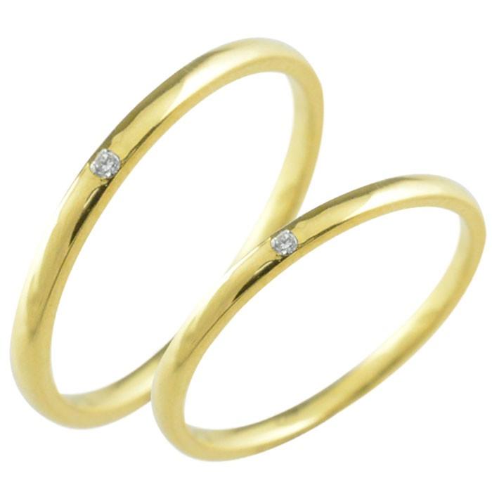 ペアリング 18金 結婚指輪 マリッジリング イエローゴールドk18 ダイヤモンド 18k シンプル リング ピンキーリング 甲丸 レディース シンプル ストレート Wr126yp シエロブルー 通販 Yahoo ショッピング