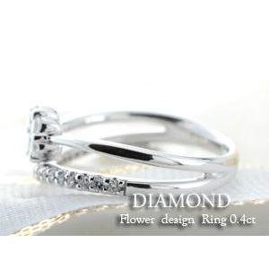 指輪 ピンキーリング プラチナ ダイヤモンド フラワー エタニティ