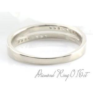 レディース プラチナ ダイヤモンド 指輪 ミルウチ ピンキーリング 0.16ct pt900 ダイヤ 婚約指輪 エンゲージリング リング  クリスマスの画像