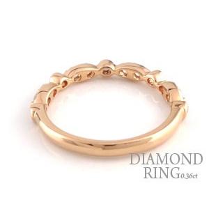 リング k18 レディース ダイヤモンド 指輪 エンゲージリング ダイヤモンドリング ピンキーリング 18金 0.36ct ピンクゴールドk18 婚約指輪  クリスマスの画像