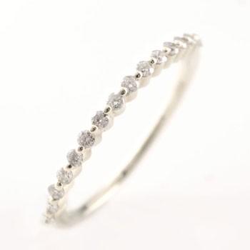 Pt900 ダイヤモンド リング レディース ハーフエタニティ 指輪 プラチナ900 0.10ct ピンキーリング 小指リング ファランジリング 華奢リング 重ね付けの画像
