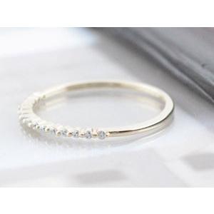 Pt900 ダイヤモンド リング レディース ハーフエタニティ 指輪 プラチナ900 0.10ct ピンキーリング 小指リング ファランジリング 華奢リング 重ね付けの画像