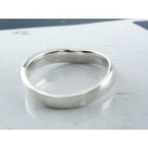 プラチナ リング Pt900 指輪 レディース マット つや消し カーブ シンプル 結婚指輪 地金リング ギフトの画像