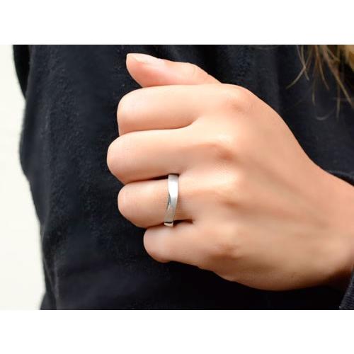 プラチナ リング Pt900 指輪 レディース マット つや消し カーブ シンプル 結婚指輪 地金リング ギフトの画像