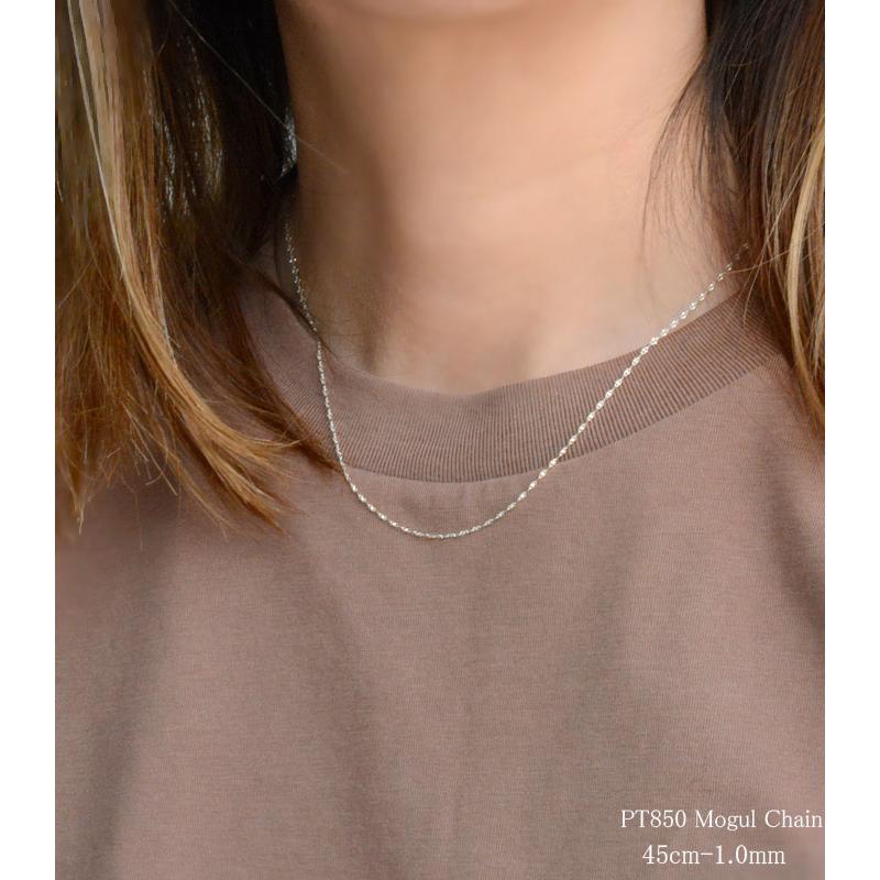 【未使用!】プラチナ チェーン 850　刻印有り プラチナ ネックレス チェーン レディース PT850 モーグルチェーン