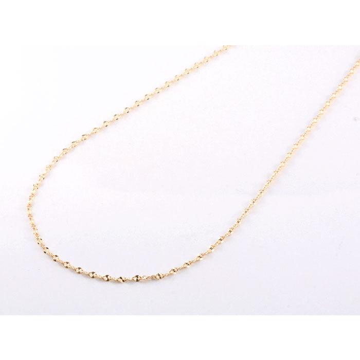 k18 レディース ネックレスチェーン スライドチェーン モーグル チェーン ピンクゴールドk18 デザインチェーン 18k 18金 華奢 調整できる 日本製 プレゼントの画像