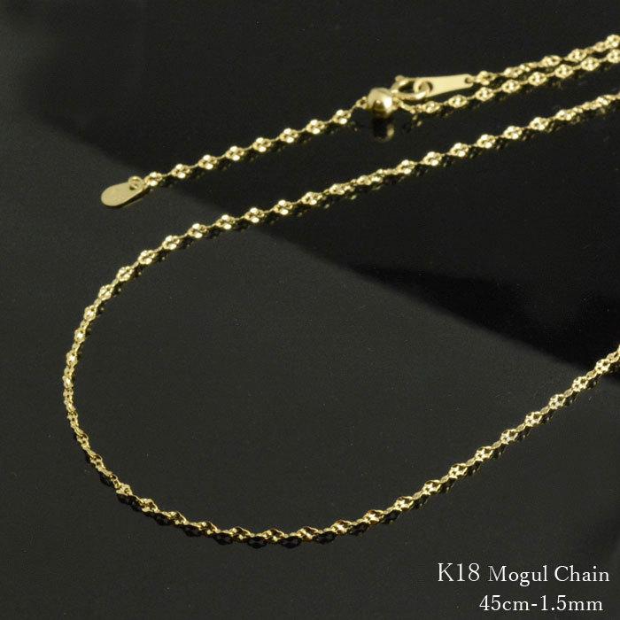 k18 ネックレス チェーン レディース スライドチェーン モーグル