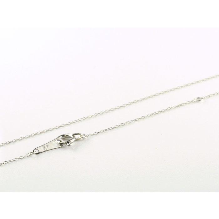ネックレスチェーン レディース Pt850 プラチナ 40cm 0.5mm アズキ