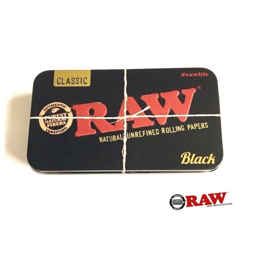 RAW 正規品 スクエア ケース ブラック ゴールド シガレットケース 喫煙