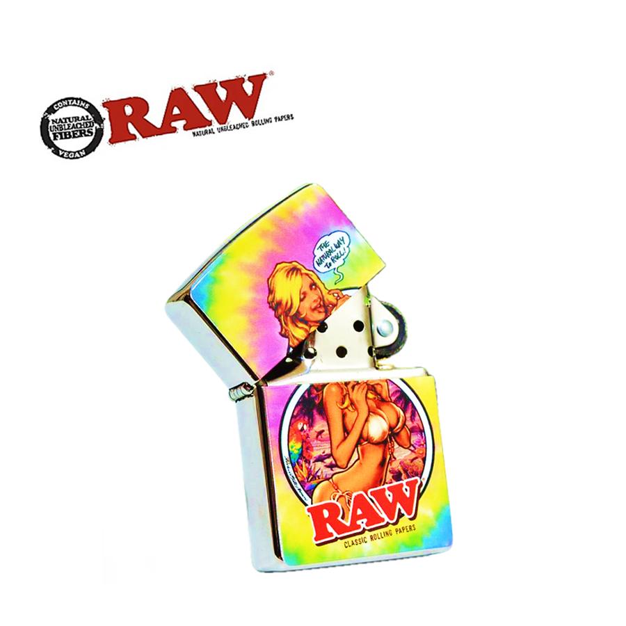 RAW 正規品  Zippo RAW ガール タイダイ ジッポー ライター オイル 喫煙具 手巻きたばこ ロウ タバコの画像
