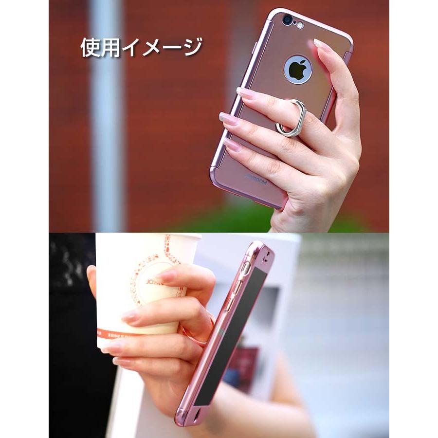 全面保護 リング付 360度フルカバー 強化ガラスフィルム 赤特集