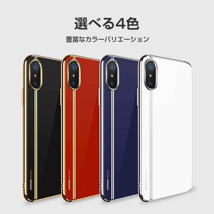 iPhoneX iPhone X ケース シンプル TPU メッキ メッキ加工 メンズ