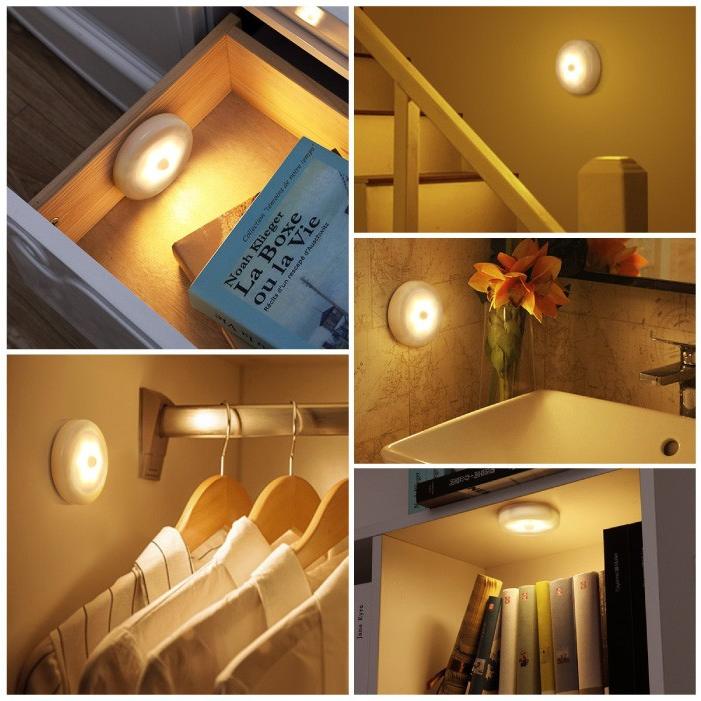 センサーライト 人感センサー 室内 屋内 電池式 3個セット LEDライト