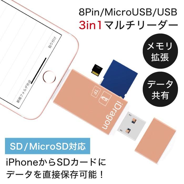 Iphone カードリーダー Sdカードリーダー Ios Android Mac Windows 対応 Microusb データ転送 メモリ拡張 データ 移行 バックアップ Cinc Shop Paypayモール店 通販 Paypayモール