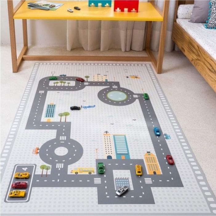 キッズ プレイマット アドベンチャーラグ ラグ ロードマップ 地図