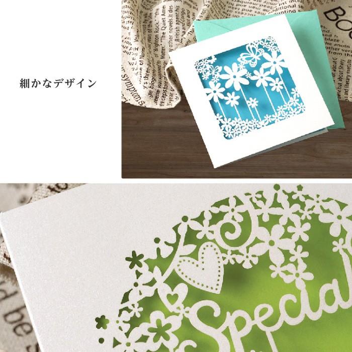レース グリーティングカード 花 フラワー カード 手紙 文房具