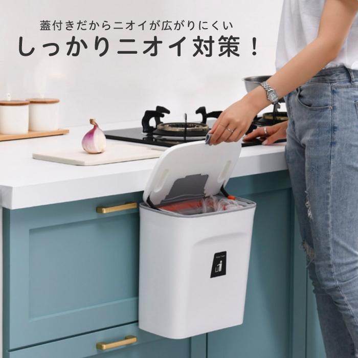 クリスマスファッション ゴミ箱 おしゃれ 蓋つき 壁掛け 壁かけ スリム キッチン 分別 ふた付き 小さい 北欧 台所 生ゴミ 三角コーナー ニオイ対策 ぶら下げ 広口2 922円 Aynaelda Com