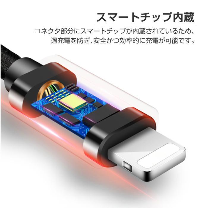 iPhone 充電ケーブル 1m 急速充電 充電器 データ転送ケーブル USBケーブル 充電ケーブル Micro USB Type-C ナイトdeライト オフィシャルグッズ｜cincshop｜06