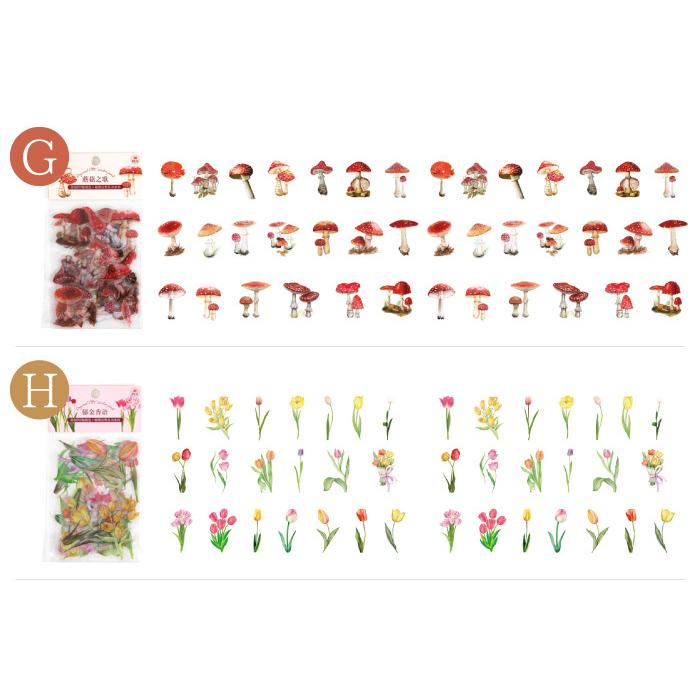 シール ステッカー DIY 日記 フラワー 花 海外ステッカー 海外シール