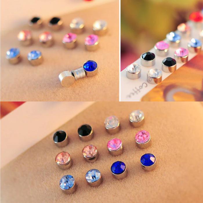 マグネットピアス ノンホールピアス マグピ 12セット クリア ブラック