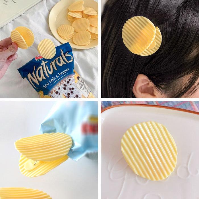 クリップ キッチンクリップ シーリングクリップ 2個セット クリエイティブ 面白い おもしろグッズ 食品シーリングクリップ収納ジャガイモ チップス ポテト | ブランド登録なし | 05
