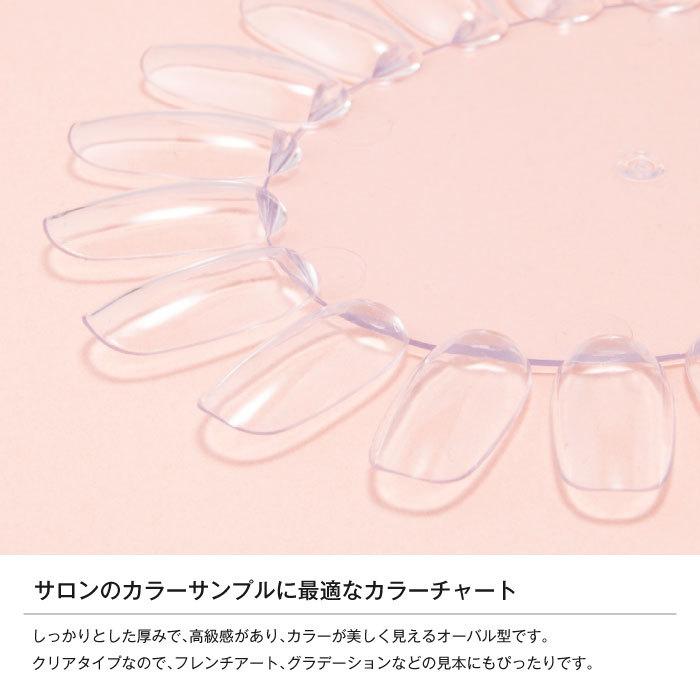 カラーチャート ネイル クリア オーバル型 20色 ジェルネイル 色見本