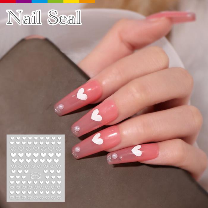 ネイルシール ネイルステッカー ネイル 貼るだけシール 貼るだけネイルシール デコレーション デコ デコシール ホワイト ハート Cinc Shop Paypayモール店 通販 Paypayモール