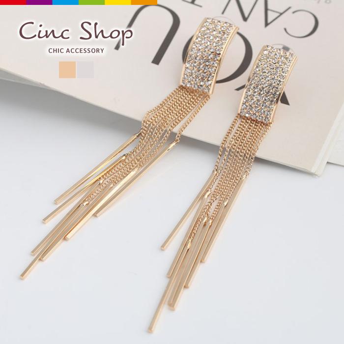 No.1193 鮮やかゴールドのロングピアス　ダンスピアス　ロングイヤリング No.1193 鮮やかゴールドのロングピアス ダンスピアス ロングイヤリング