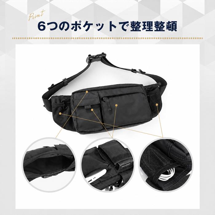 ショルダーバッグ メンズ ウエストバッグ ウエストポーチ バイク 大