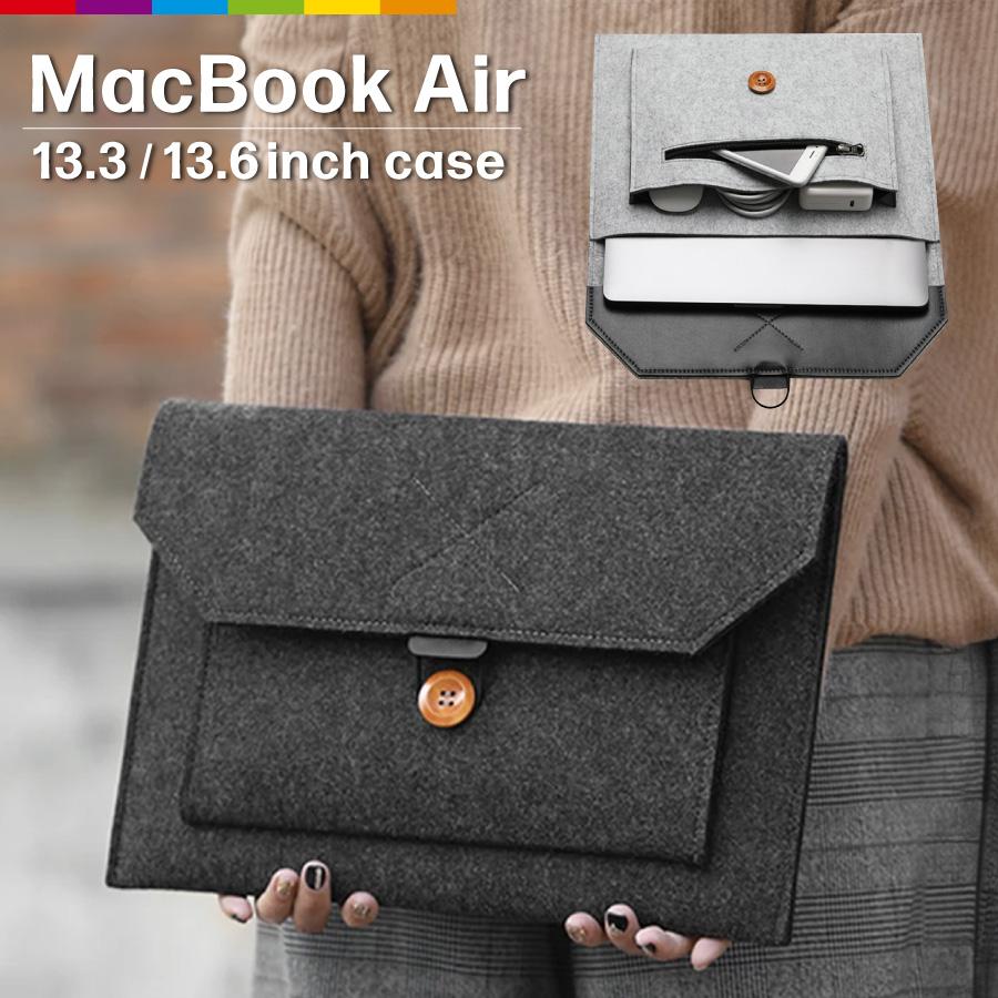 靴/バッグ MacBookAir m1 MacBook Air ケース 13.3 13.6インチ カバー M2 M1 おしゃれ フェルト