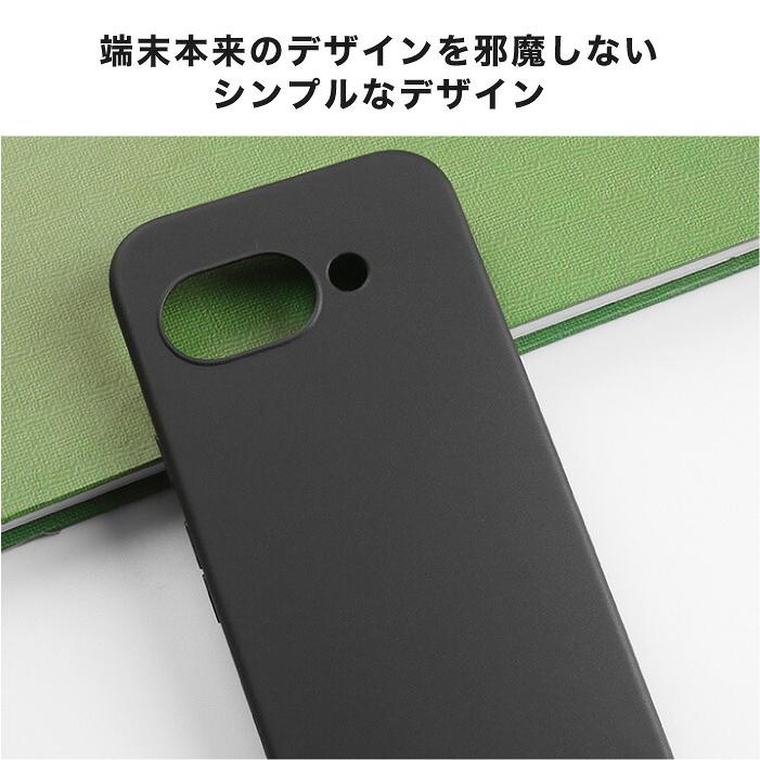 Google Pixel 9a ケース 黒 ブラック ソフトケース カバー TPU