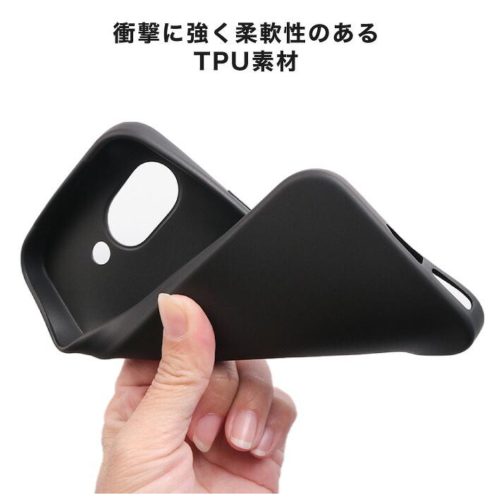 Google Pixel 9a ケース 黒 ブラック ソフトケース カバー TPU