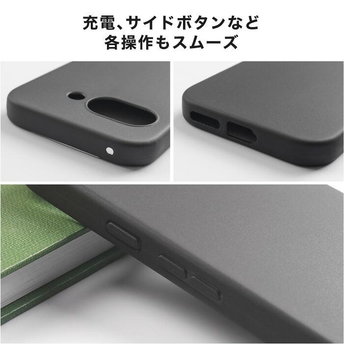 Google Pixel 9a ケース 黒 ブラック ソフトケース カバー TPU