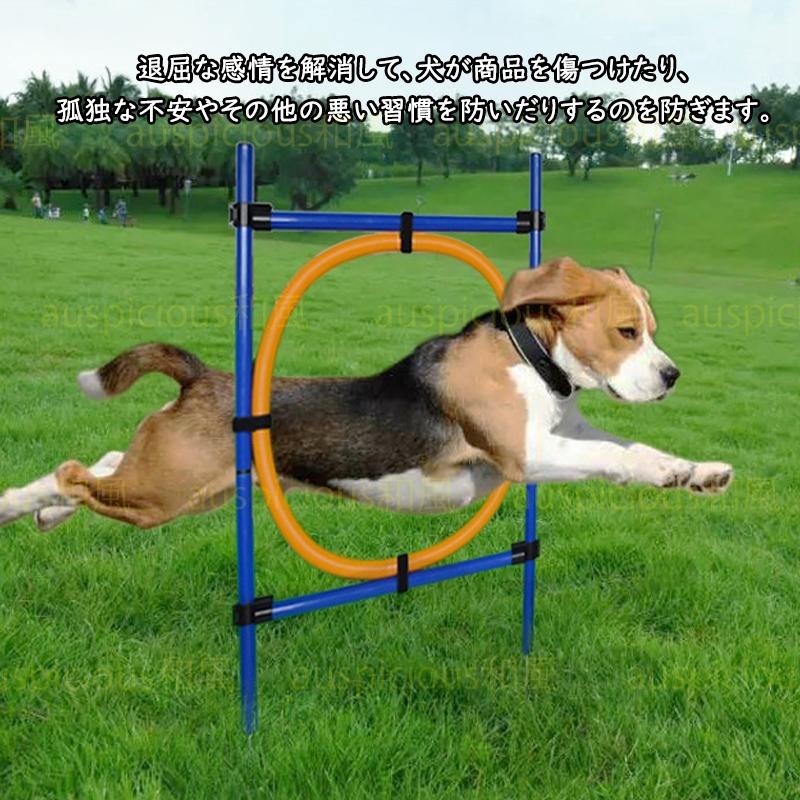 大決算セール 送料無料 犬用 ドッグアジリティ トレーニングジャンプリング 犬屋外ゲーム 持ち運び可能 高さ調整可能 運動不足 障害物 円型 犬の訓練ツール Krntner Pflege Service 04b At