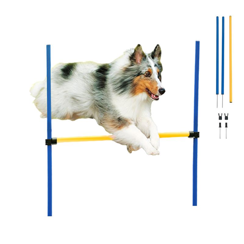 値頃 犬用 ドッグアジリティ トレーニングジャンプリング 犬屋外ゲーム 犬の訓練ツール 障害物 運動不足 持ち運び可能 ジャンプバー 自立 組立式