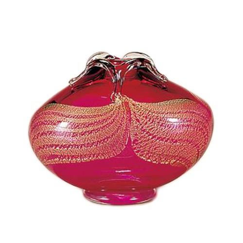 フラワーベース 津軽びいどろ 花器 金花 アデリア 27×17×20cm ガラス花びん