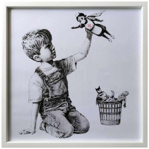 バンクシー　ゲームチェンジャー　額装ポスター アートポスター バンクシー Banksy Game Changer 額付き ギフト