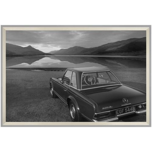 ブランド登録なし - 第八芸術 作物 デザイナーズ作物 B＆W PHOTOGRAPHY 美工社 MB 230SL メルセデス ベンツ 室内装飾雑貨 90×54×5糎 モノクロ 古典派音楽鉄道車両 モノクローム