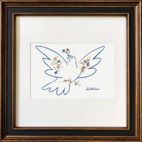 【真作】【複製】複製画　パブロ・ピカソ　平和万歳　平和の輪舞　Z163 パブロ・ピカソ Picasso 名画 平和のはと インテリア ギフト 装飾 美工