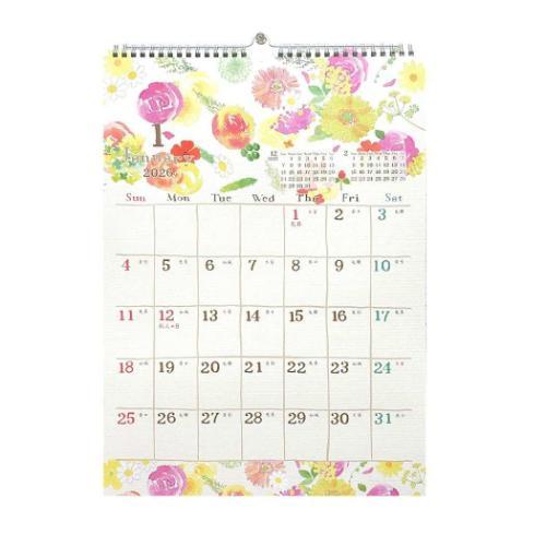 50%OFF】nami nami A3壁掛けカレンダー2026年 2026 Calendar