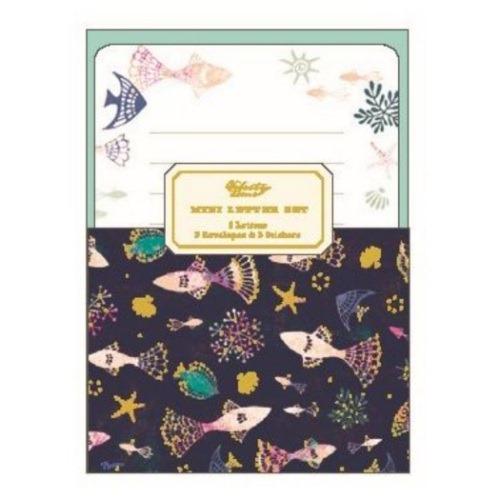 ミニ レターセット Tomoko Hayashi 手紙セット レーシーフィッシュ 便箋 封筒 封シール 大人可愛い ガーリーイラスト Clp Ls シネマコレクション ヤフー店 通販 Yahoo ショッピング