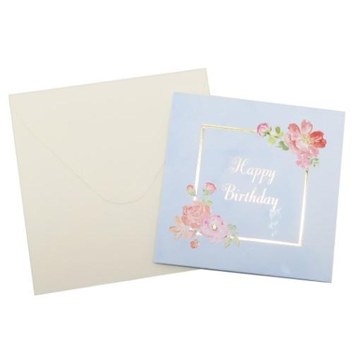 フラワー 誕生日おめでとう 封筒付き グリーティングカード お花 グッズ クローズピン ハッピーバースデー BL|cinemacollection-yj|02