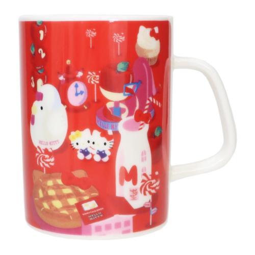 ハローキティ サンリオ キャラクター マグカップ 磁器製マグ レッド